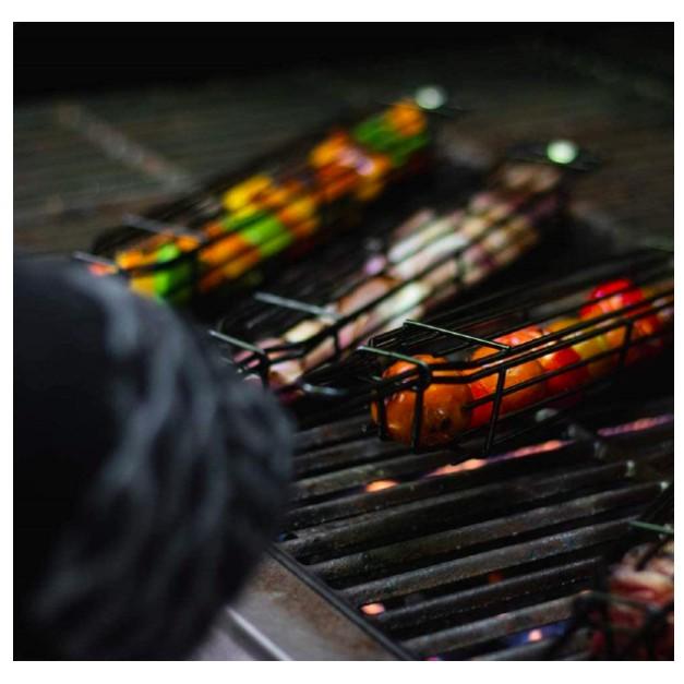 Bộ 4 dụng cụ Grill Baskets Làm Đồ Nướng BBQ phong cách Mỹ Easy Kebab