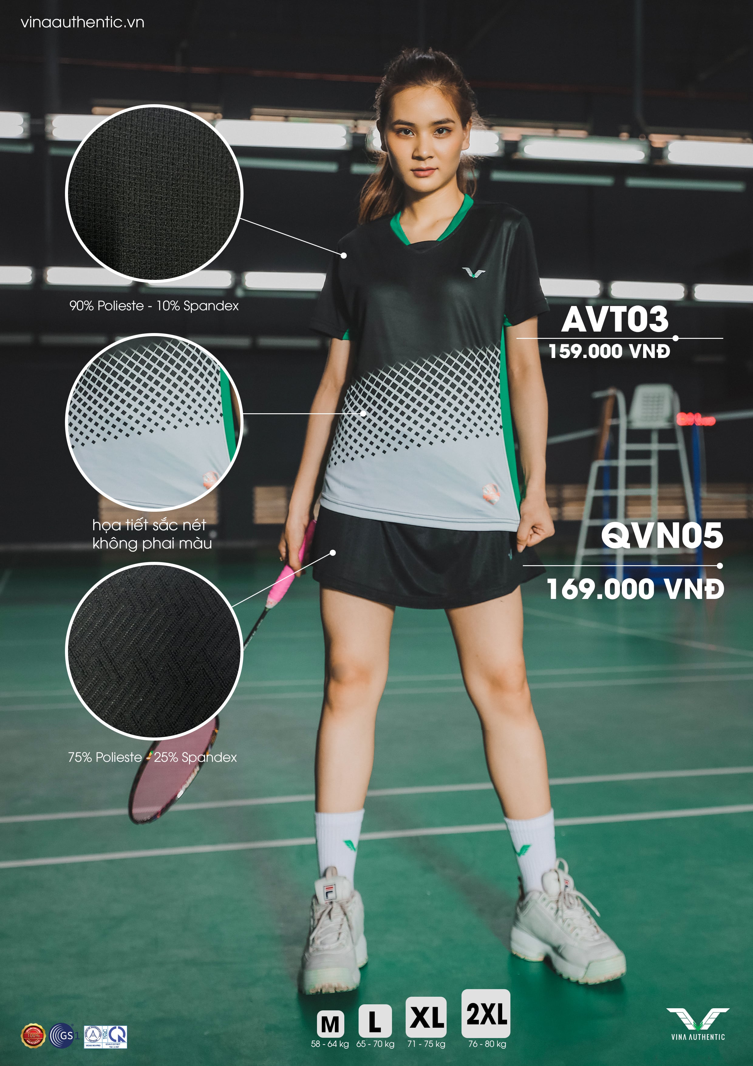 Set bộ thể thao nữ cầu lông badminton NEW03, CAO CẤP, chất lượng, chuẩn form