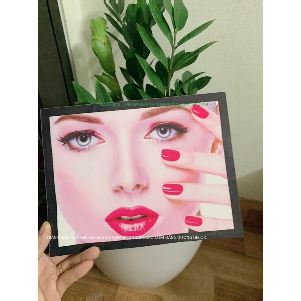 Tranh trang trí cửa hàng nail - spa -thẩm mỹ