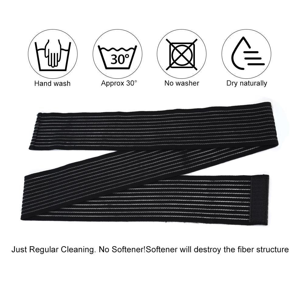 1PCS Tay áo nén Băng Băng đàn hồi, Nén có thể điều chỉnh Bọc chân để ổn định dây chằng, đau khớp, thể thao Color: Black Size: 70cm