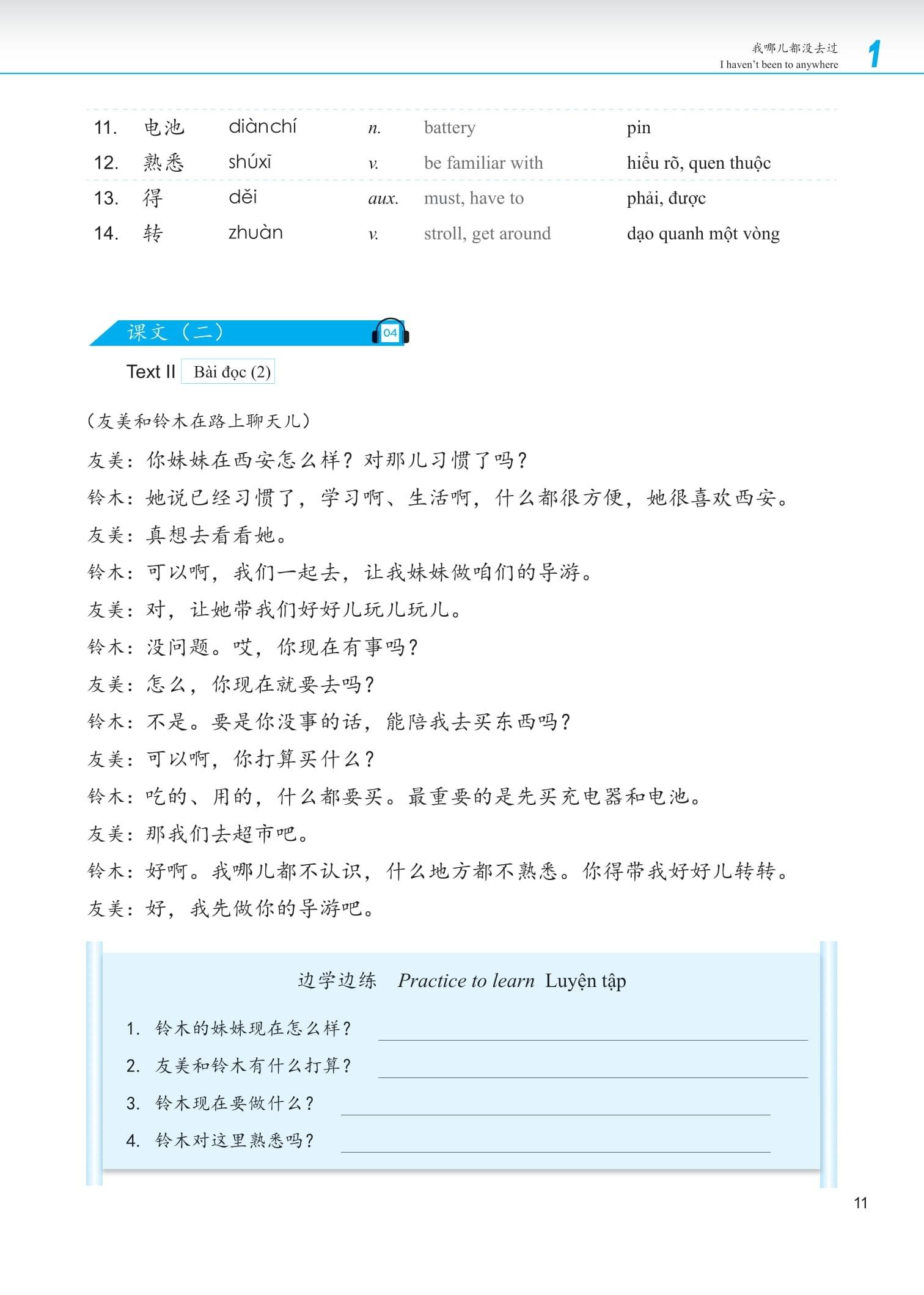 Giáo Trình Phát Triển Hán Ngữ Nói - Giao Tiếp Sơ Cấp 1 (Tái Bản 2023)