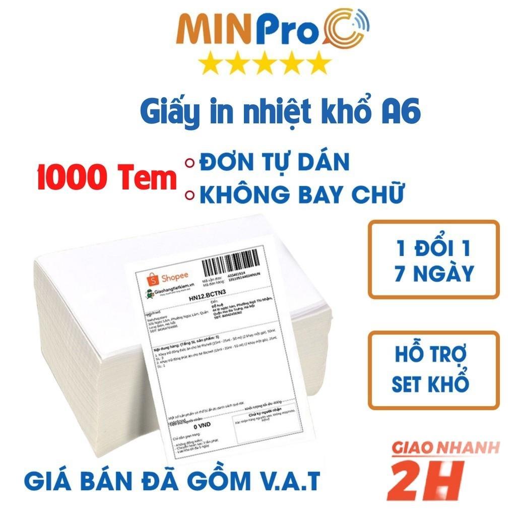 1000 tờ giấy in nhiệt A6 100x150 (nhập VN) 3 lớp dùng cho máy in nhiệt chuyên dụng