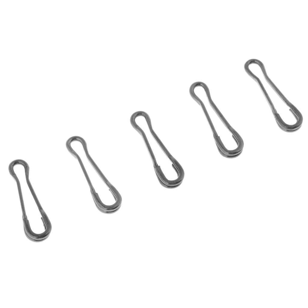 200x Carp Fishing Tackle Swivels Quick Change Hawaiian Snaps Clips Rig Rings