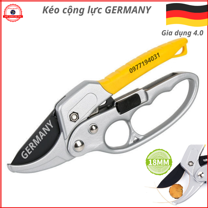 Kéo cắt cành cộng lực chuyên dụng Germany -dụng cụ làm vườn đa năng