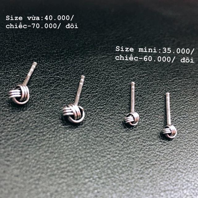Khuyên nụ màu bạc thái