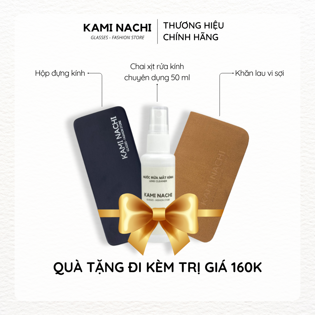 Gọng kính Xuân Hè mới KAMI NACHI 21009, chất liệu nhựa phối kim loại