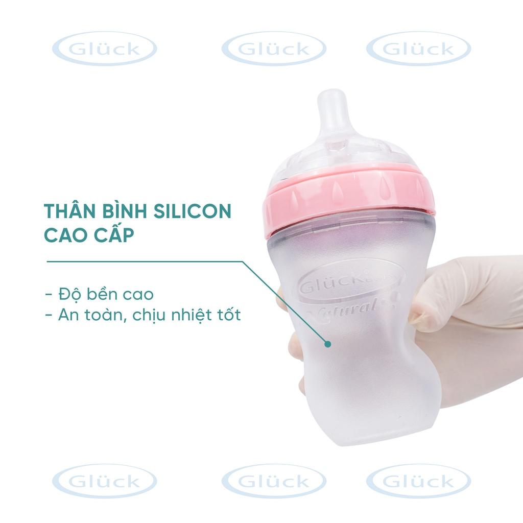 Bình sữa cho bé silicon kim cương MMD240 Gluck Official