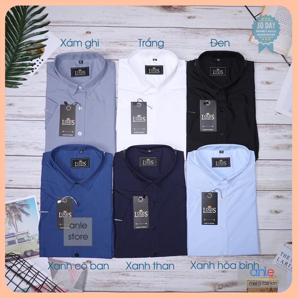 Áo sơ mi nam Công sở Ngắn tay sơ mi nam form Hàn Quốc SlimFit Cotton Lụa cao cấp xuất khẩu - Anle Store