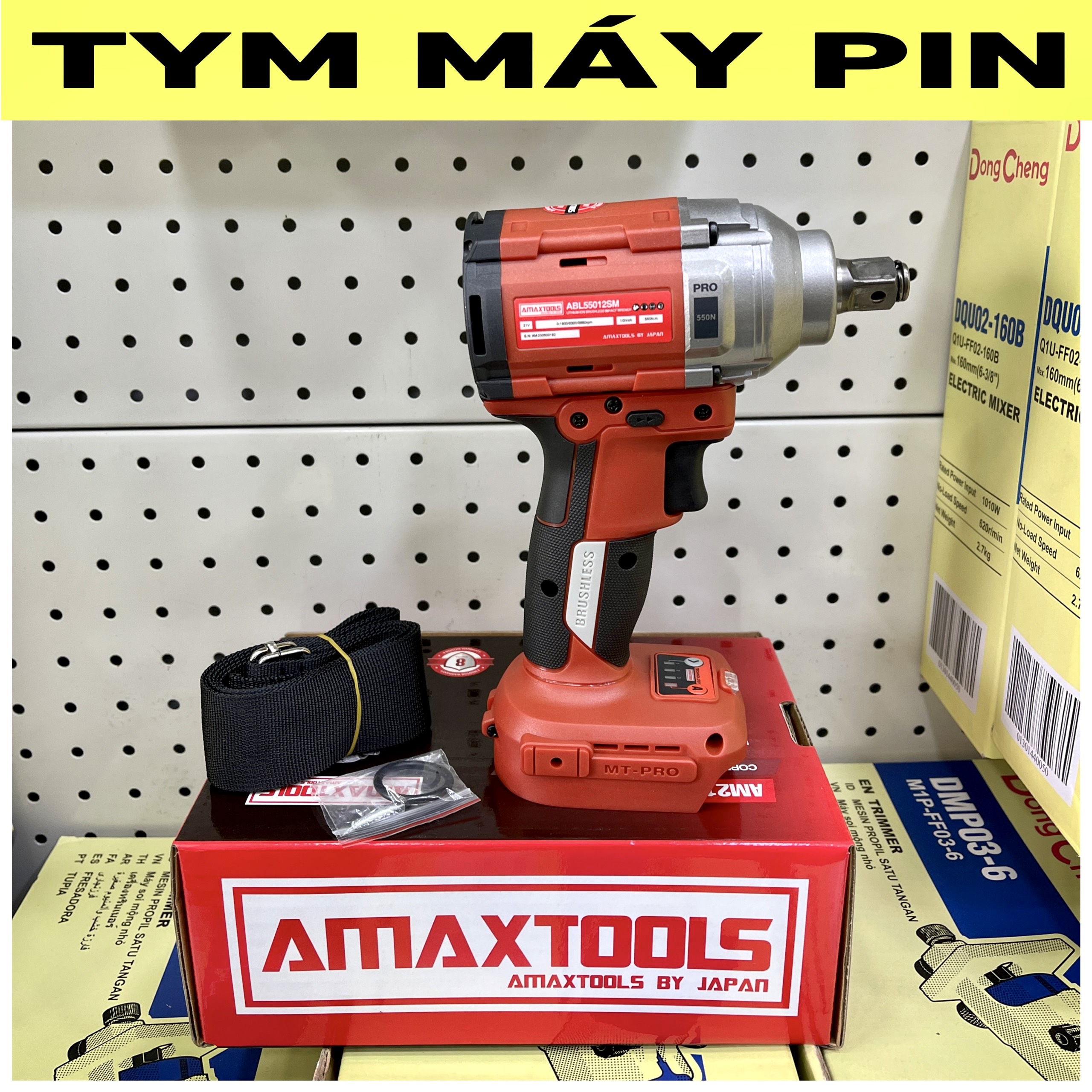 Thân Máy siết bulong pin 21V Amaxtools ABL55012SM – 550N.m –chưa pin sạc