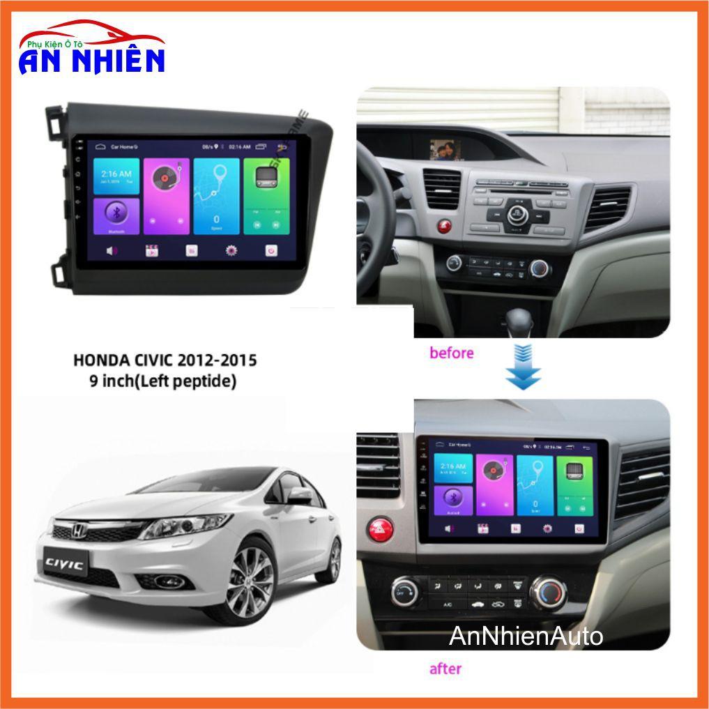 Màn Hình Android 10 inch Cho Xe CIVIC 2011-2015 - Đầu DVD Chạy Android Kèm Mặt Dưỡng Giắc Cho Honda Civic
