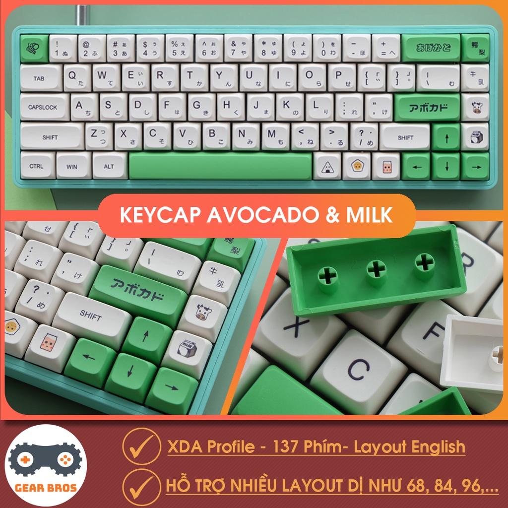 KEYCAP XDA THICK PBT AVOCADO &amp; MILK 137 PHÍM | Gearbros