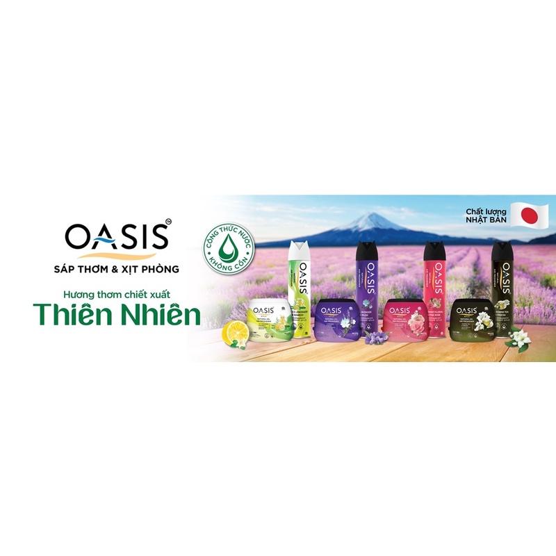 Xịt thơm phòng Oasis Natural Lavender 320ml hương thơm thiên nhiên làm tươi mát không gian Lavender &amp; Musk