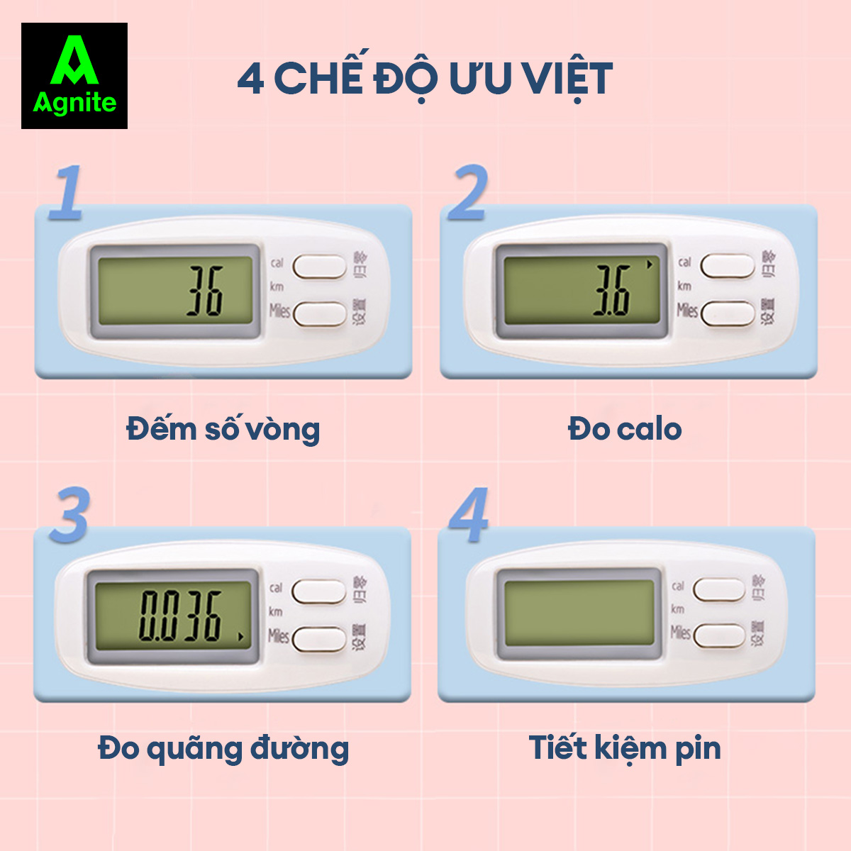 [THIẾT KẾ MỚI] Dây nhảy đếm số điện tử Agnite tích hợp nhiều chế độ, nhỏ gọn, dễ dàng sử dụng để tập luyện tại nhà