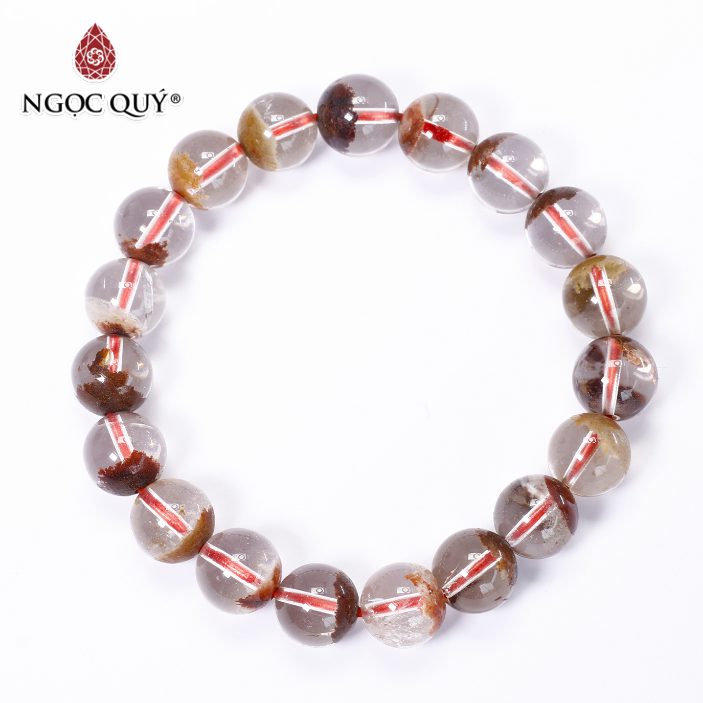 Vòng thạch anh ưu linh nâu 10mm mệnh thổ, kim - Ngọc Quý Gemstones