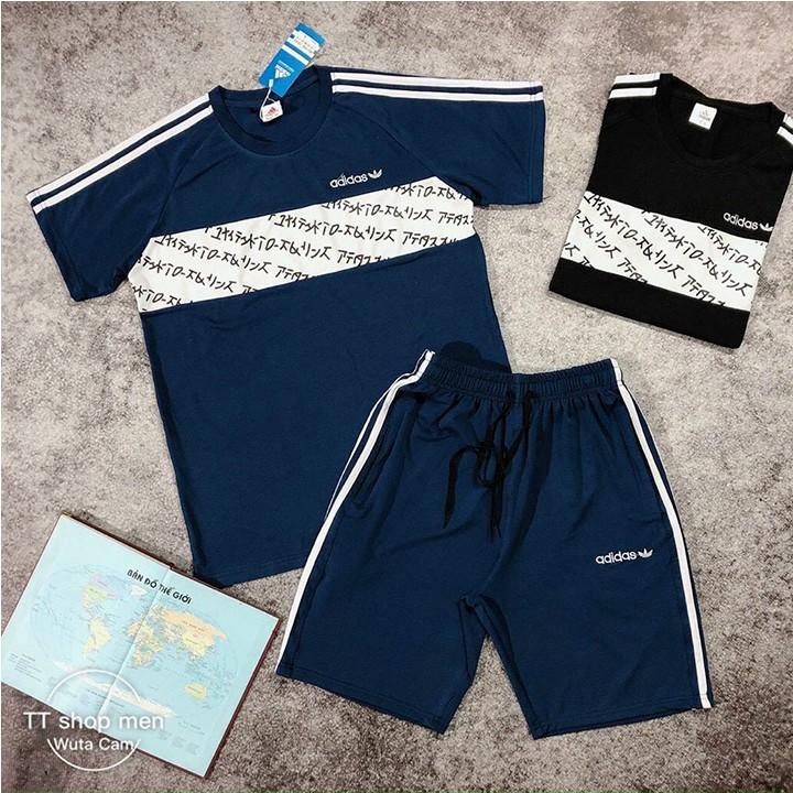 Bộ Đồ Cộc Tay Nam Chất Cotton Mặc Mùa Hè Cực Mát