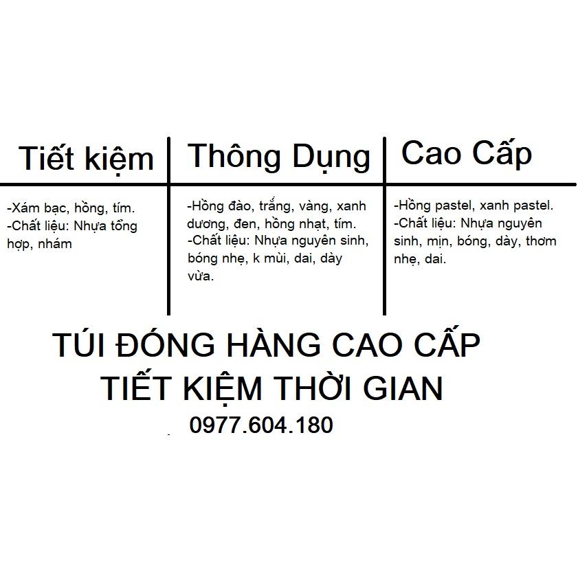 Túi gói hàng niêm phong size 32x45 cuộn 50 túi cao cấp màu hồng đào