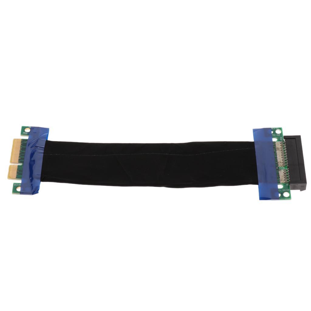 PCI-E 4X Riser Card Extender Flexible Ribbon Cable 15cm Converter 64Pin
