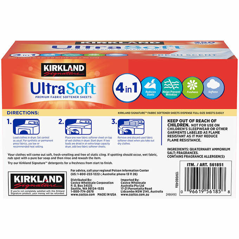 Combo 2 hộp Giấy Thơm Quần Áo - Kirkland Fabric Softener Sheets