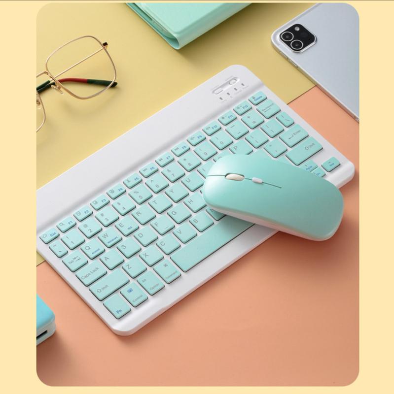 Dành Cho iPad Combo Bàn Phím Và Chuột Không Dây Bàn Phím Bluetooth Teclado Cho iPad Xiaomi Samsung Huawei Máy Tính Bảng Android IOS Windows