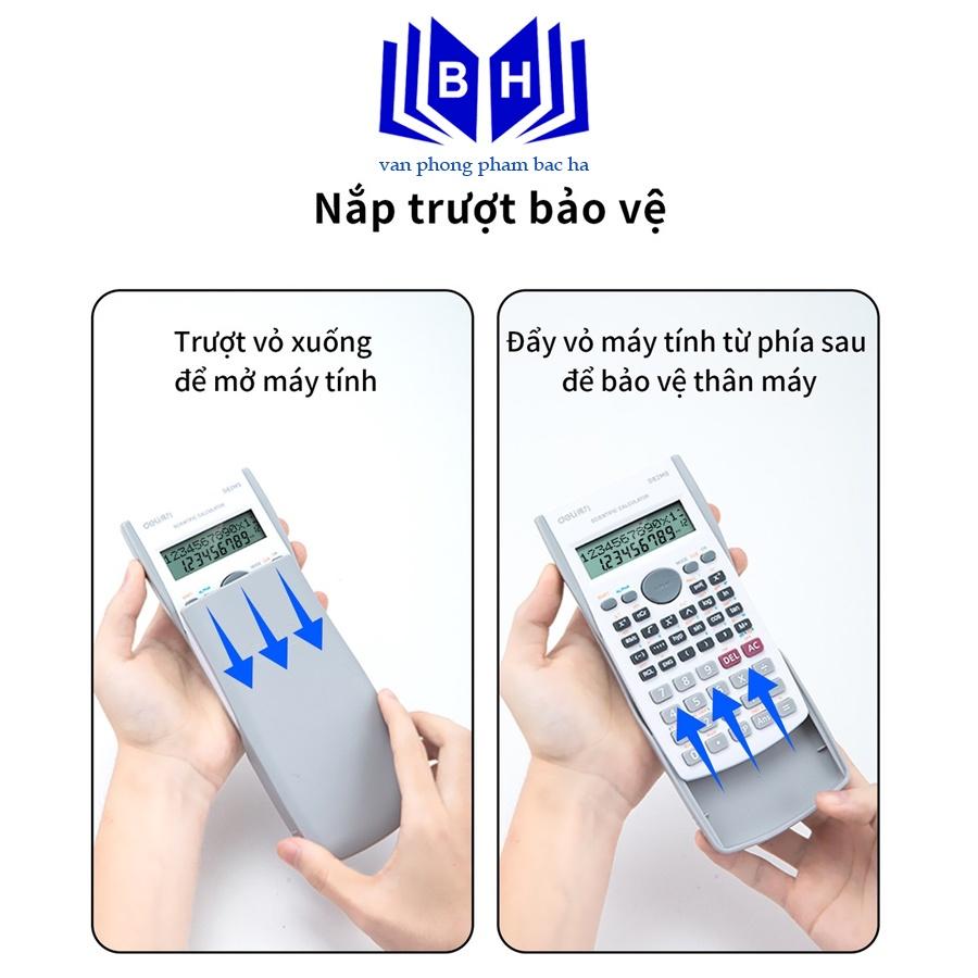 ( BẮC HÀ ) Máy tính kỹ thuật Deli - Đen/Xanh dương/Hồng/Trắng - D82MS