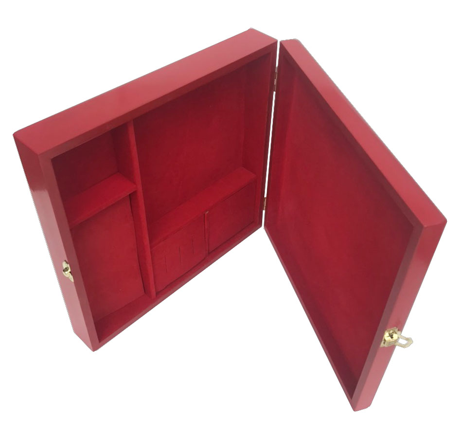 Hộp quà đựng trang sức cưới màu đỏ cao cấp - Hộp trang sức ngày cưới,nhận cưới, dậy chuyền,bông tai tiện dụng