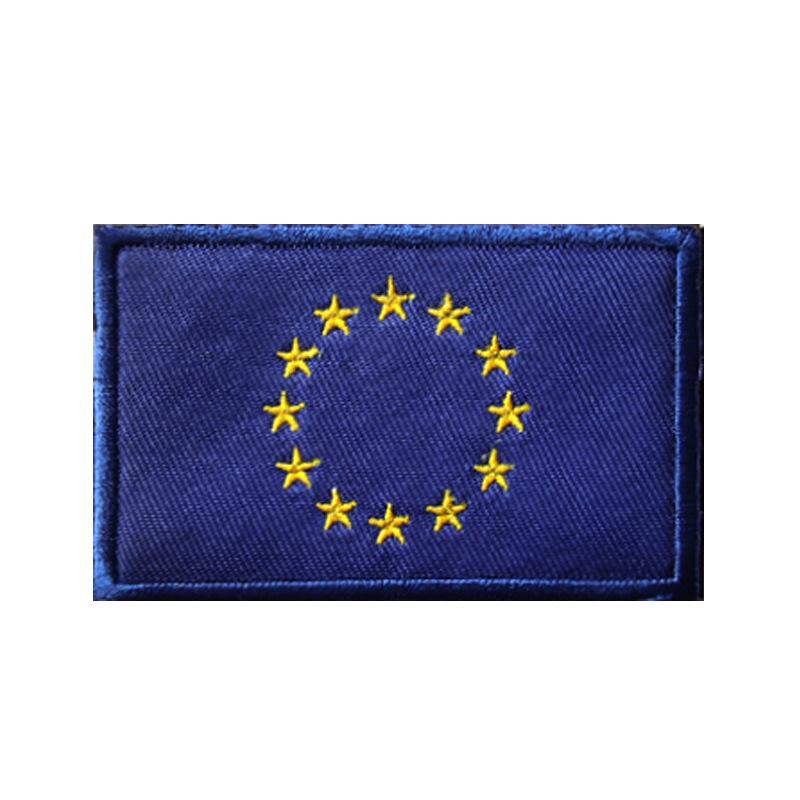 15 Chiếc Cờ EU Thêu Huy Hiệu Khóa Dán Quần Áo Ủi Miếng Dán Huy Hiệu