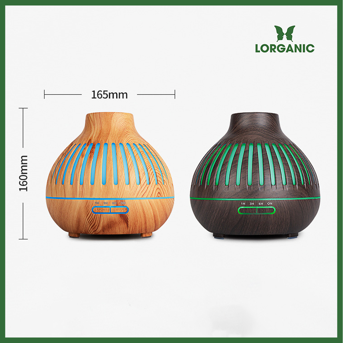 Máy khuếch tán/ máy xông tinh dầu Lorganic hình Núi Lửa Sọc - Lưới FX2078/ Công nghệ hiện đại