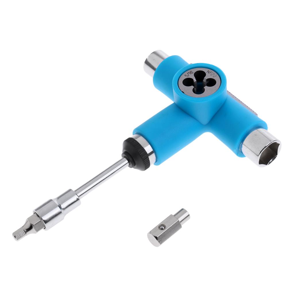 Multifunction Skateboard Longboard T-Tool Screwdriver Socket Wrench