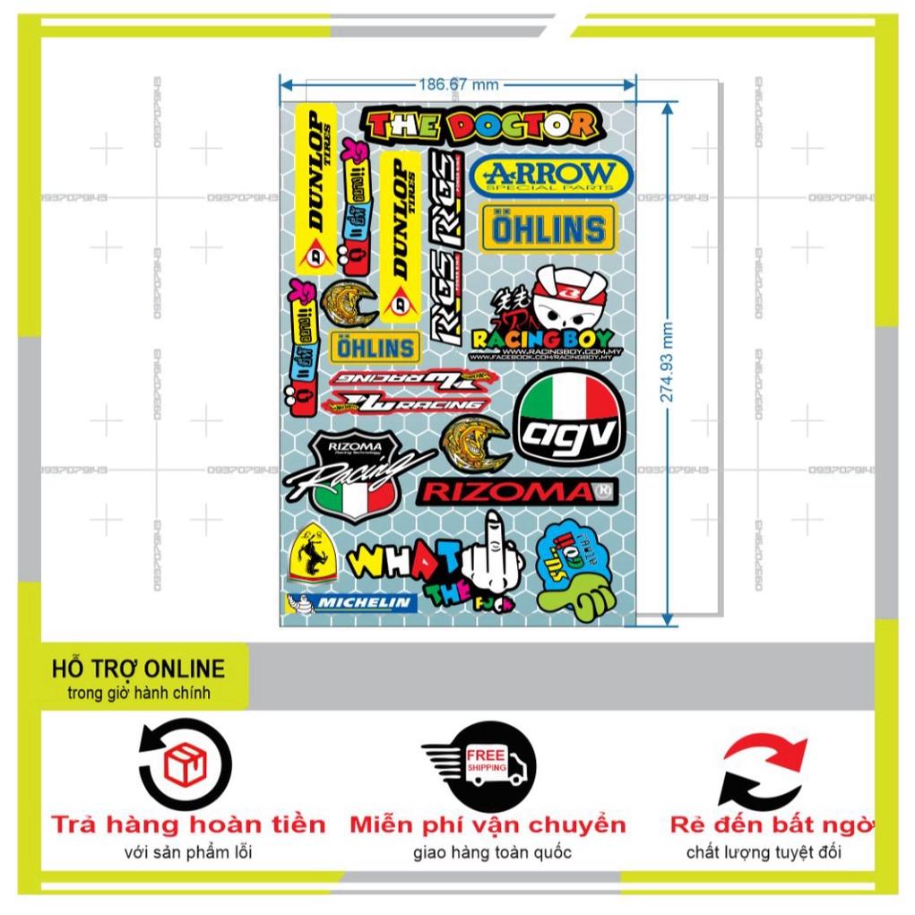 LOGO STICKER CÁC THƯƠNG HIỆU NỔI TIẾNG - BI DECAL