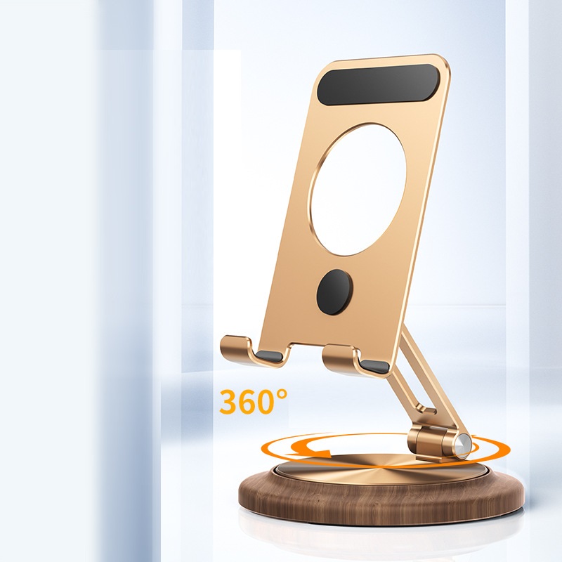 Giá đỡ điện thoại đế gỗ xoay 360 độ