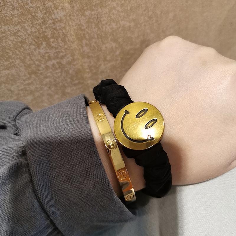 Dây cột tóc màu đen basic, một vòng dây co dãn tốt dành cho nữ PK1213