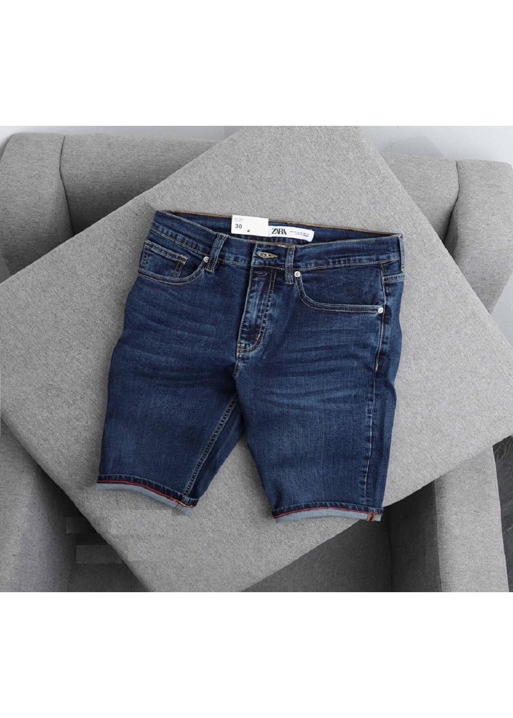QUẦN SHORT JEAN NAM CO GIÃN MÀU TRƠN - GV5271