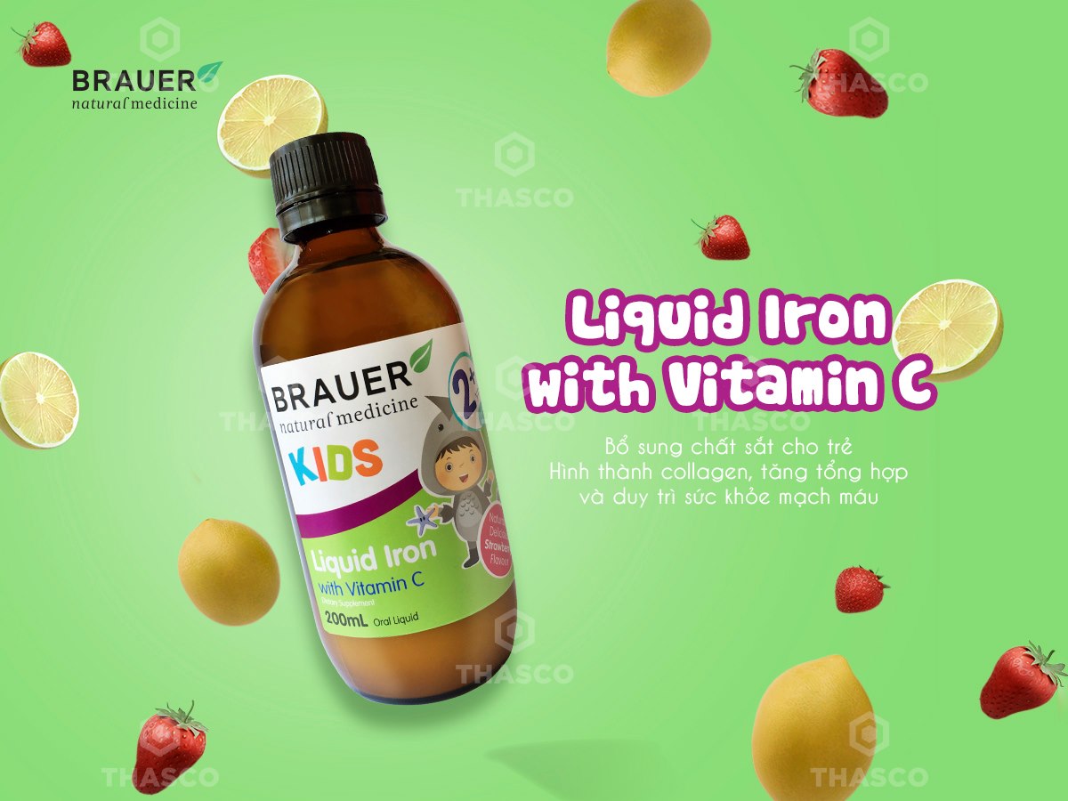 Brauer Vitamin Tổng Hợp bổ sung thêm Sắt cho trẻ từ 3 đến 12 tuổi 200ML