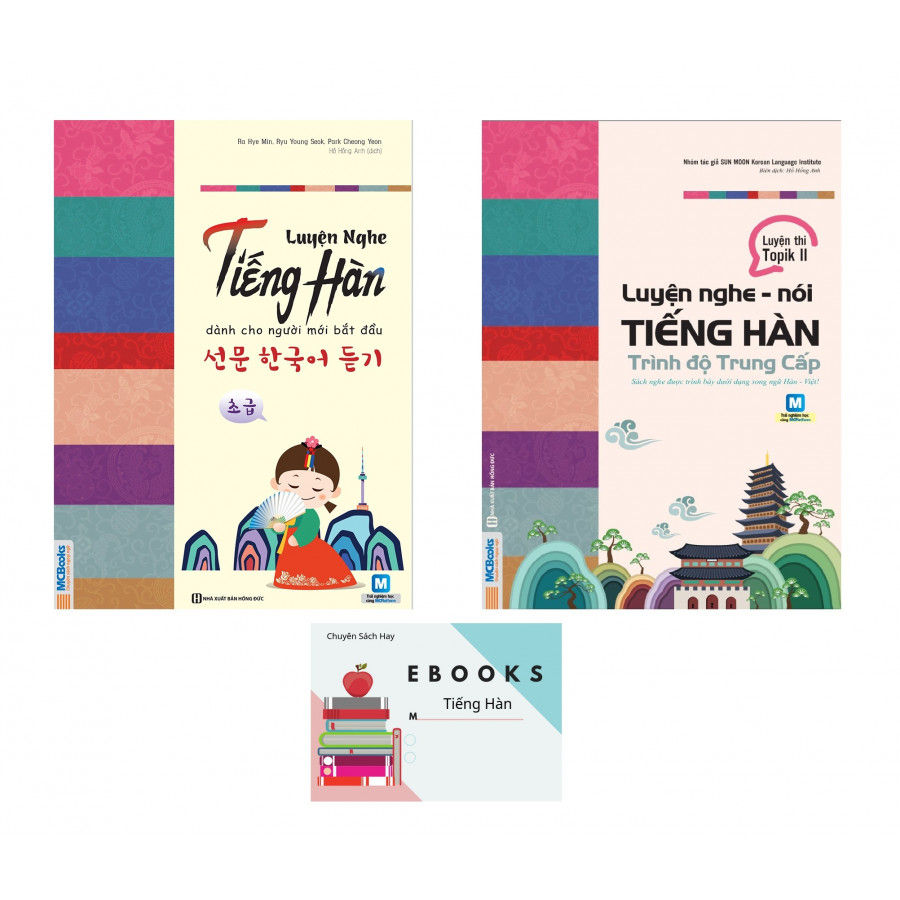 Bộ Sách Luyện Nghe Tiếng Hàn - Trình Độ Mới Bắt Đầu Và Trung Cấp (Tặng Kèm EBooks)