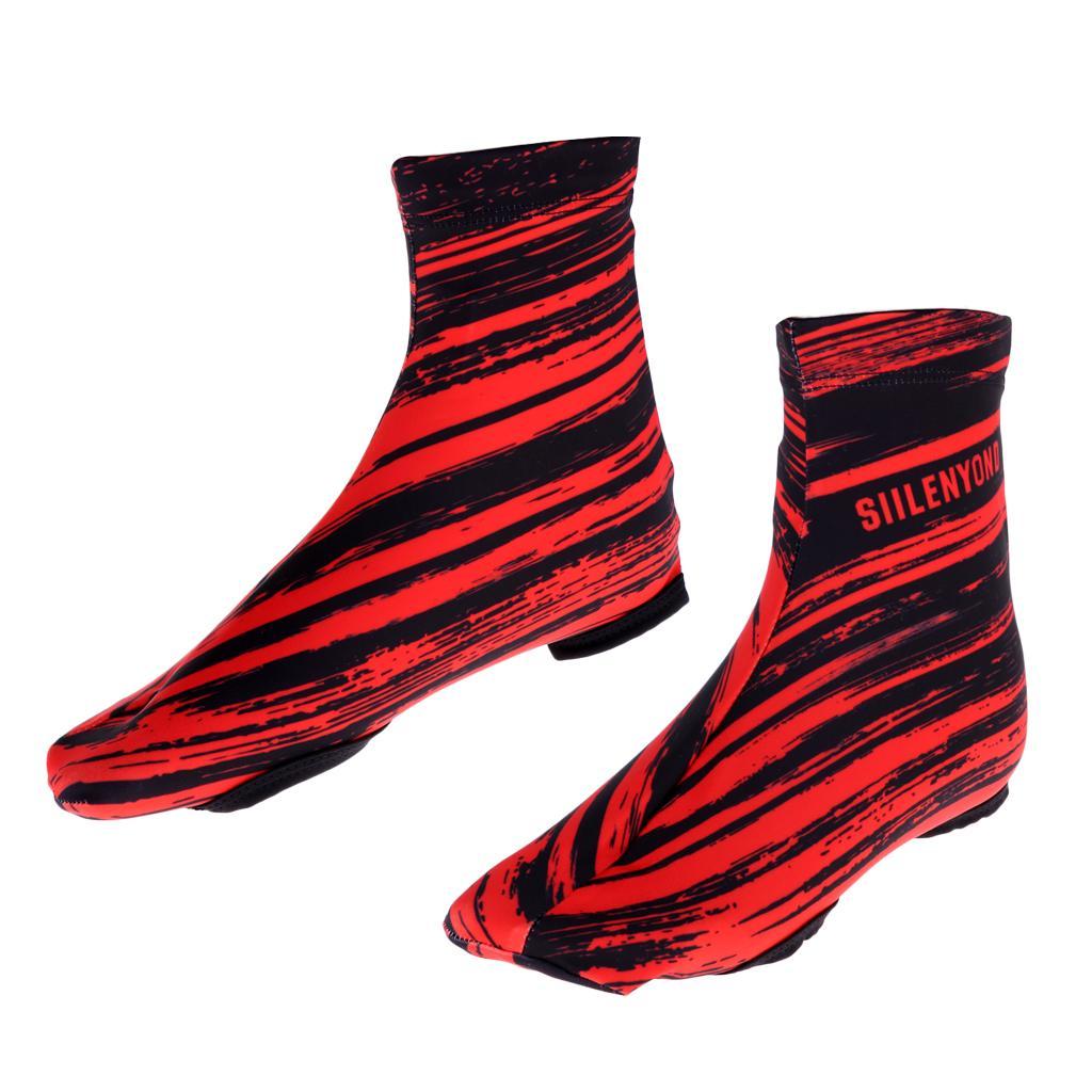 Windproof Bike Cycling Shoe Covers Winter Biking Zipper Overshoes