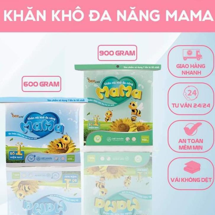 Khăn khô đa năng Mama 600g - mềm mại kháng khuẩn an toàn sử dụng cho bé (HSD 2028)