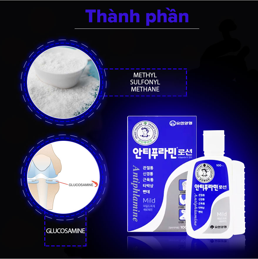 Bộ 2 Chai Dầu Lạnh Xoa Bóp Massage Hàn Quốc Antiphlamine Mild - Đau nhức cơ thể - Chai 100ml