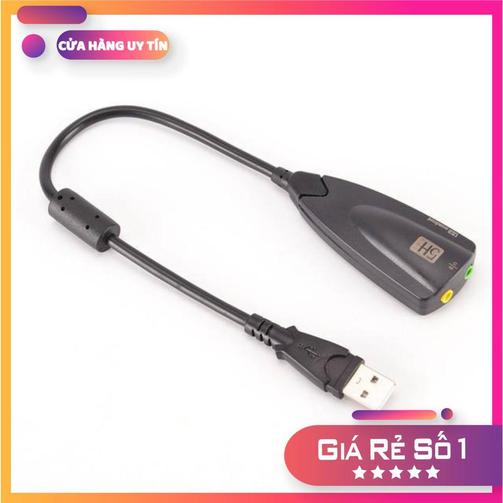 USB Sound card cao cấp 5Hv2 7.1 - Dây chia MIc và Loa từ cổng USB