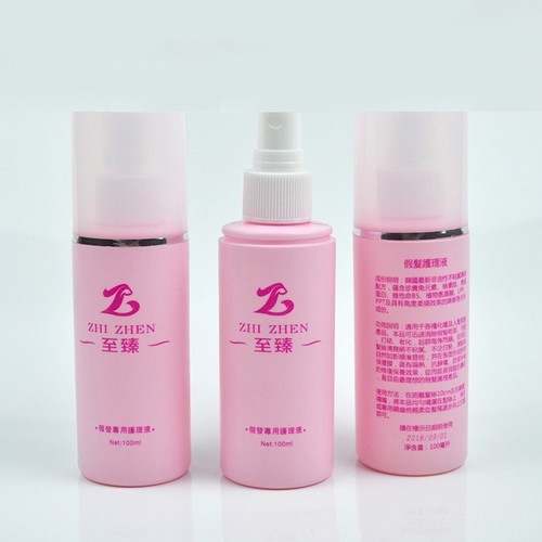 Xịt dưỡng tóc giả chai màu hồng loại 100ml