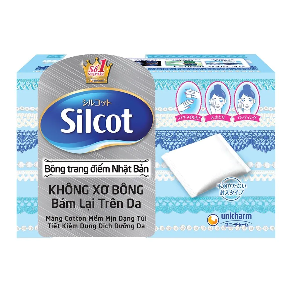 - BÔNG TẨY TRANG SILCOT 82 MIẾNG