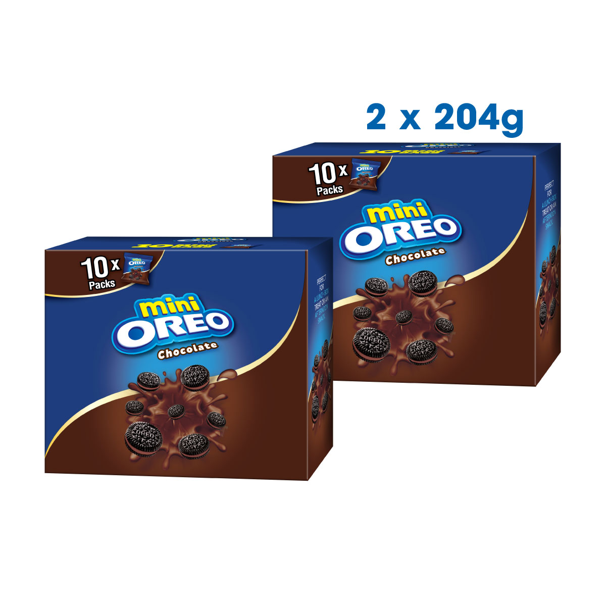 Combo 2 Hộp Bánh Quy OREO Mini Vị Socola 2x204g