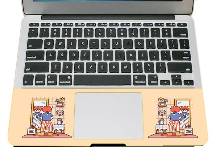 Mẫu Dán Skin Trang Trí Mặt Ngoài + Lót Tay Laptop Hoạt Hình LTHH - 858