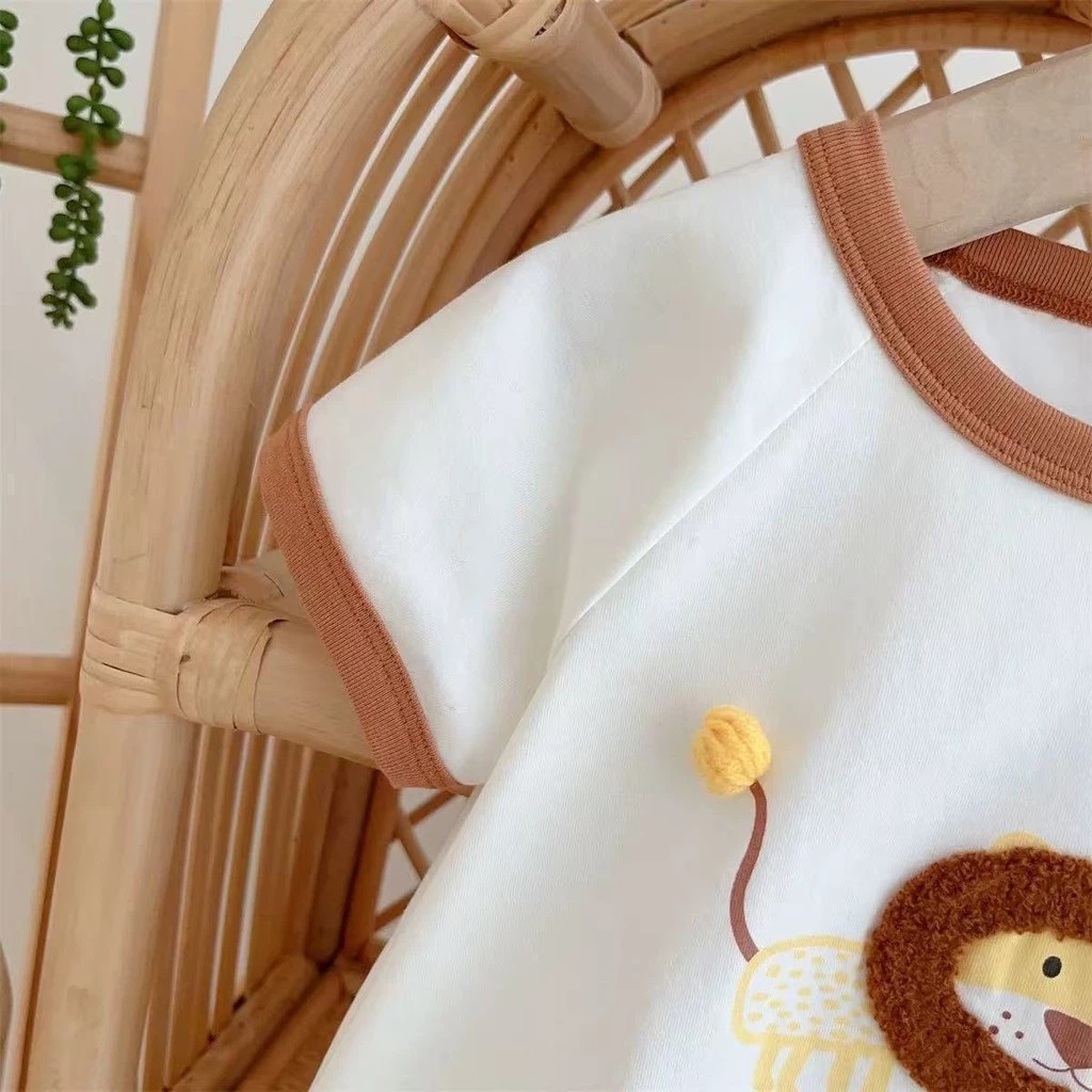 Body Tay Ngắn Họa Tiết Sử Tử Cho Bé Trai Sơ Sinh 1 2 Tuổi Từ 5-13kg Dành Cho Bé Trai