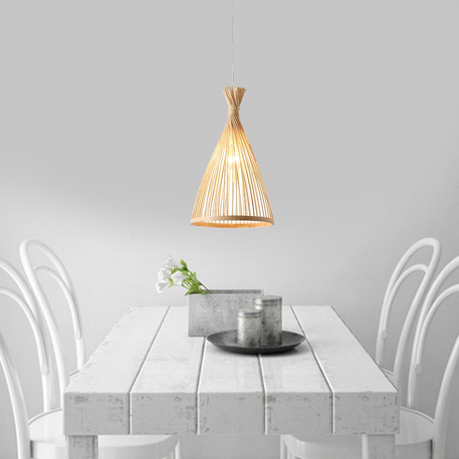 Bamboo Ceiling Pendant Light Hanging Lamp Teahouse Hotel Lighting