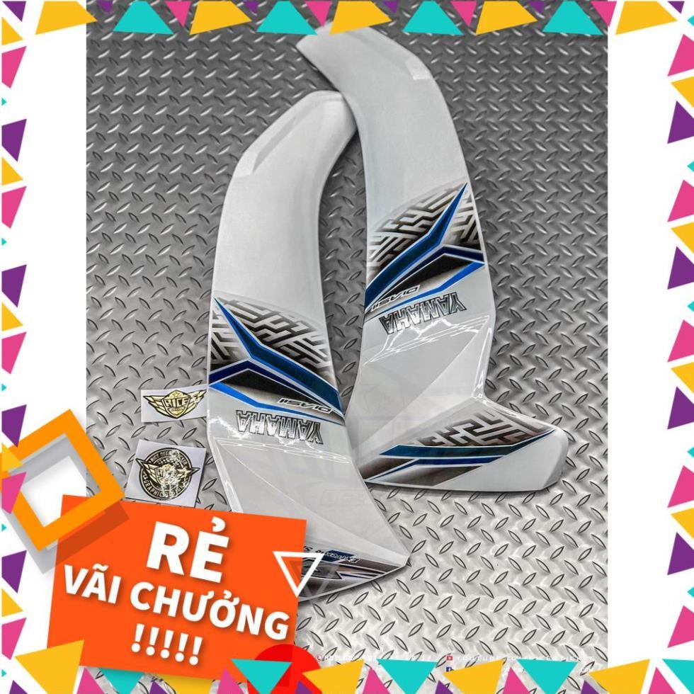 Tem Rời Sirius Mẫu Hoa Văn Ô Vuông Trắng Đen Xanh