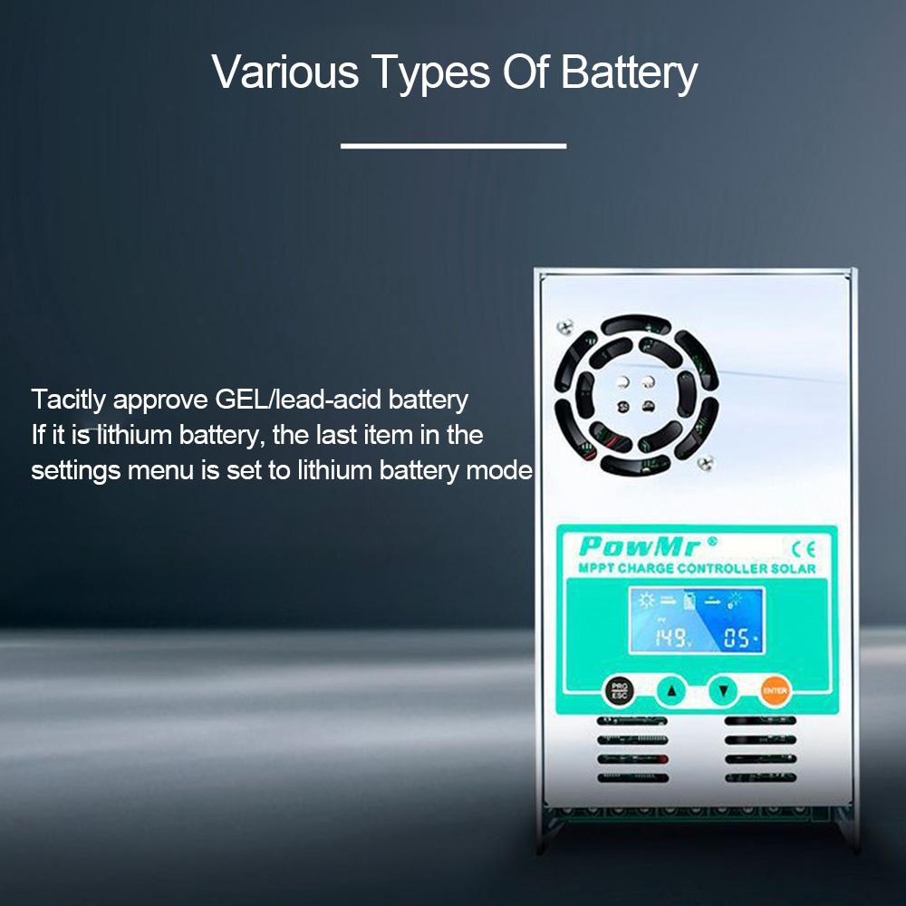 MPPT-60A Safe Reliable Solar Charge Discharge Controller 12/24/36/48V Auto-Max DC150V Input Solar Controller With Fan