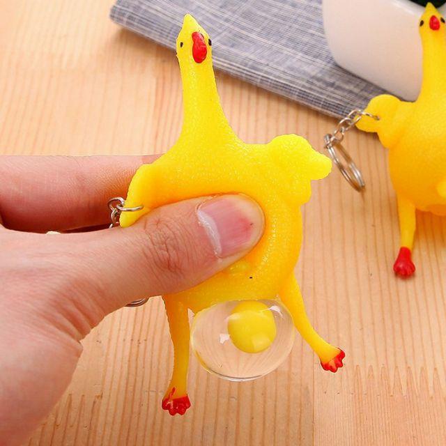 Móc khóa Đồ chơi gà đẻ trứng thú vị