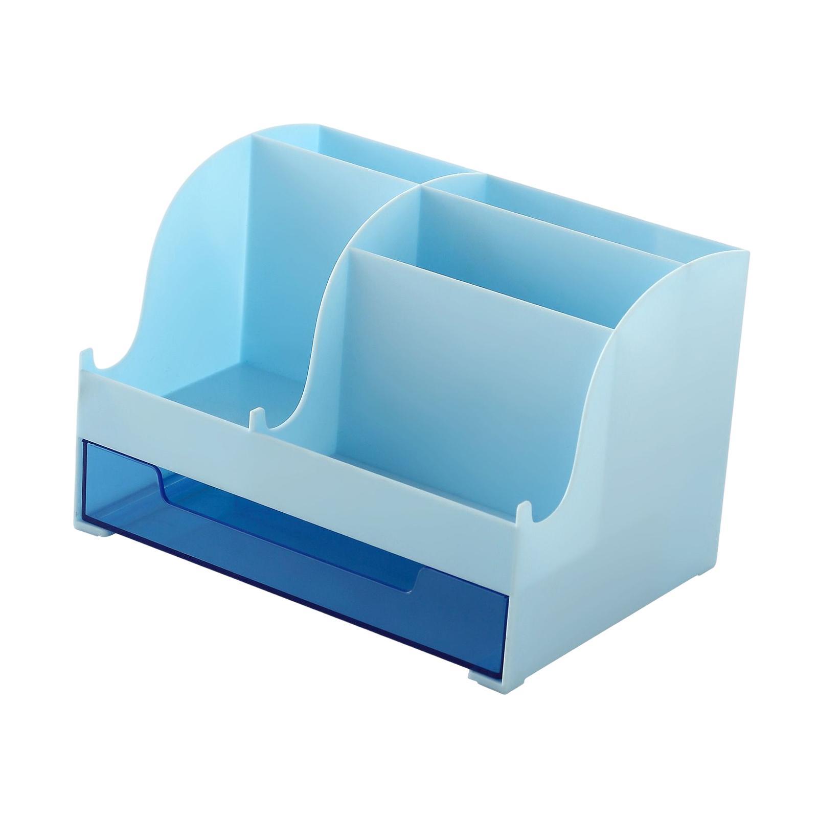 Desktop Cosmetic Storage Box Organizer with Drawer for Dresser Bedroom