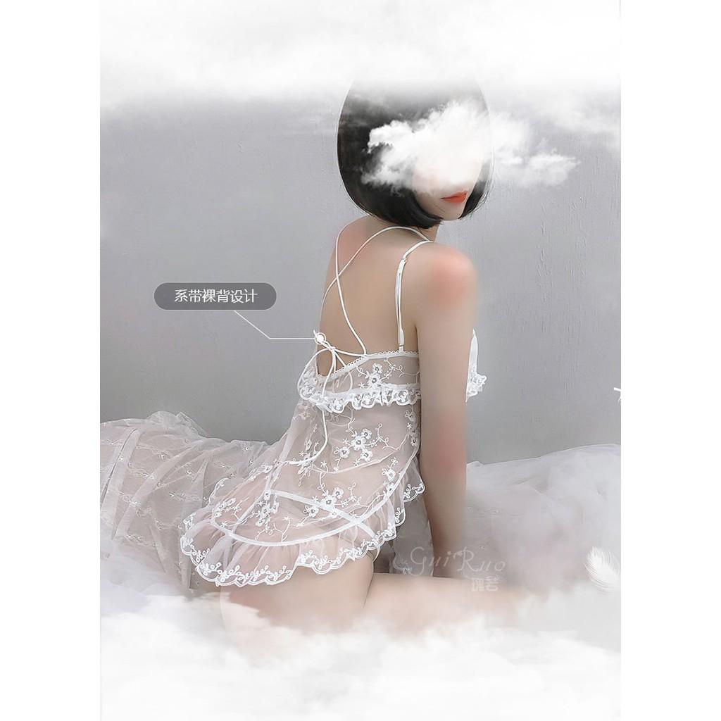 Áo ngủ sexy ngắn ren xuyên thấu TK3096