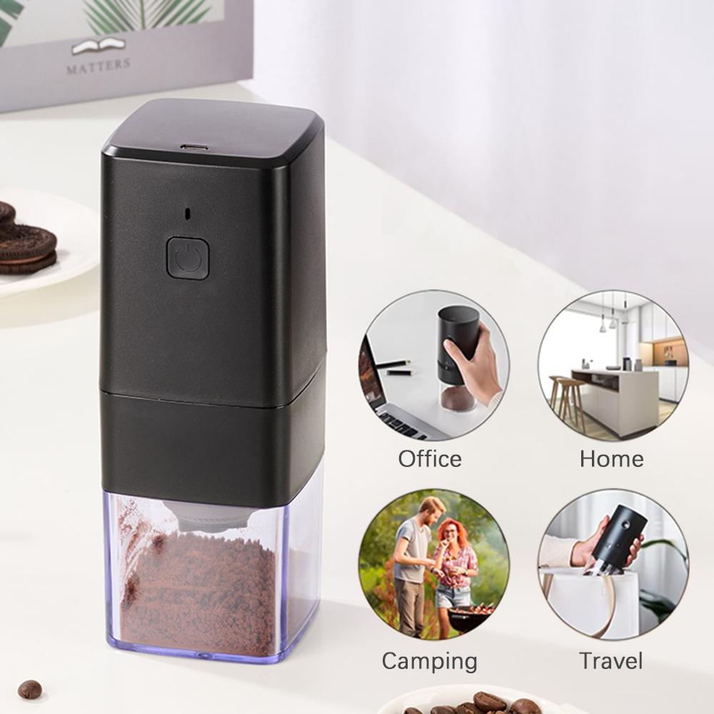 Máy xay cà phê Mini Electric BURR di động có thể điều chỉnh với buồng chứa tháo rời, xay mịn